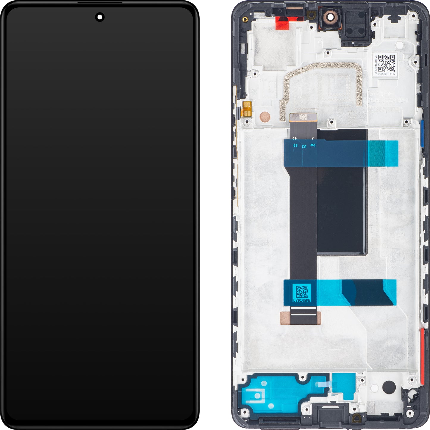 Xiaomi Redmi Redmi Note 12 Pro 5G zaslon na dotik z okvirjem, polnočno črna, servisni paket 5600010M1600