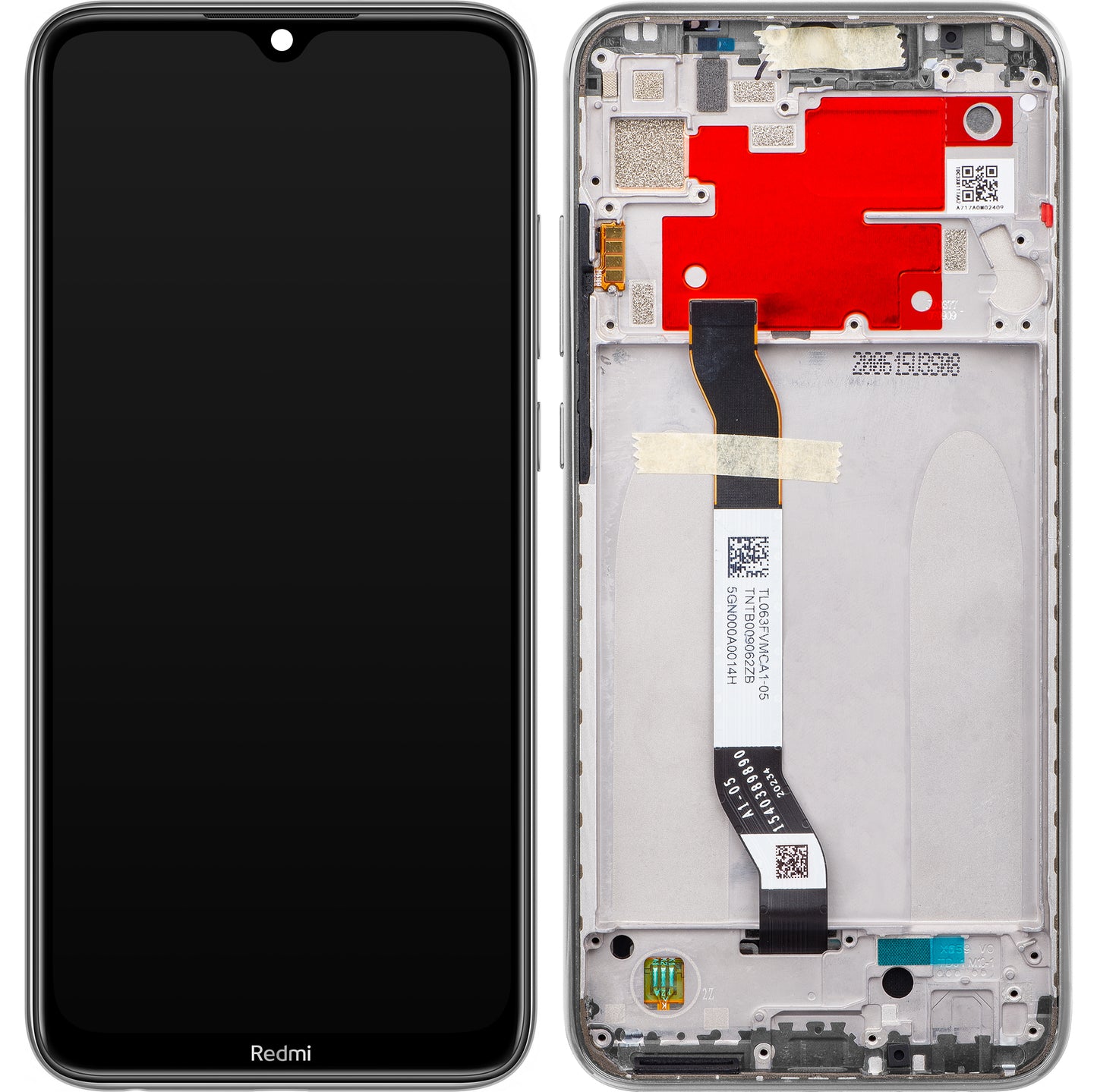 Xiaomi Redmi Note 8T Zaslon na dotik z okvirjem, srebrn (Moonlight White), servisni paket 5600020C3X00