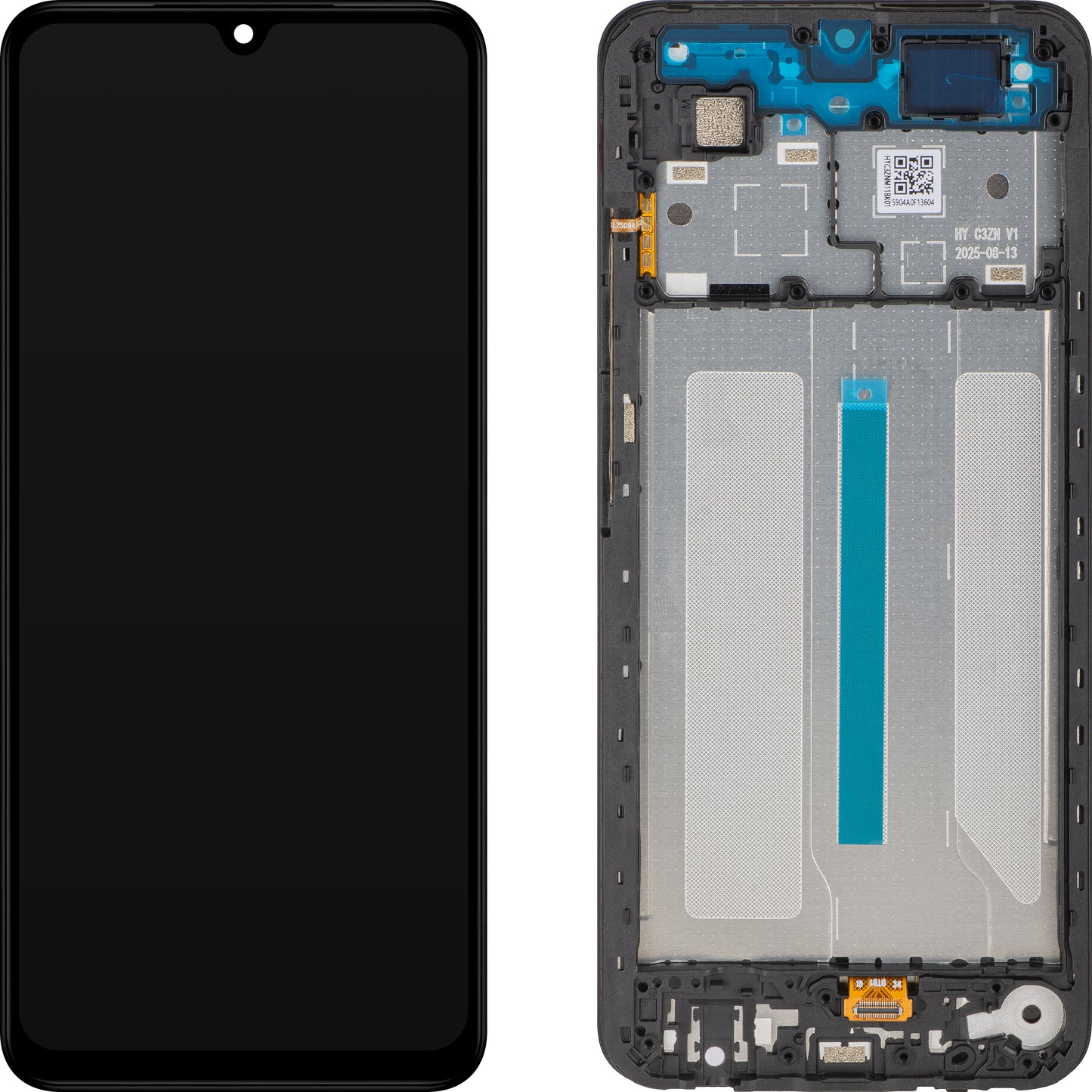 Zaslon na dotik Xiaomi Poco C71 / Redmi A5 4G, s okvirjem, različica Short Flex, črn, Service Pack 5600010C3ZN00