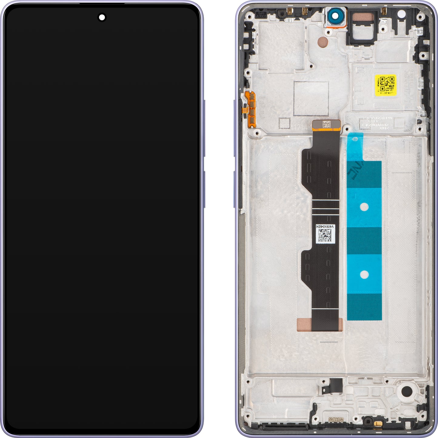 Xiaomi Redmi Note 14S Display with Touchscreen, with Frame, Violet (Aurora Purple), Service Pack 56000200N6R00