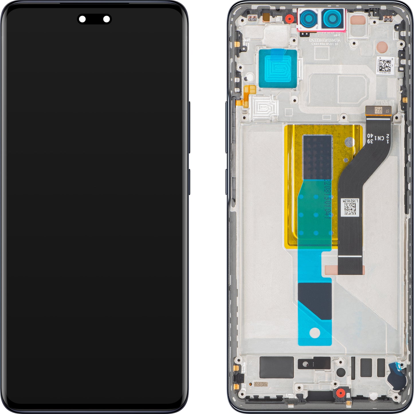 Zaslon na dotik Xiaomi 13 Lite, z okvirjem, črn, servisni paket 5600030L9S00