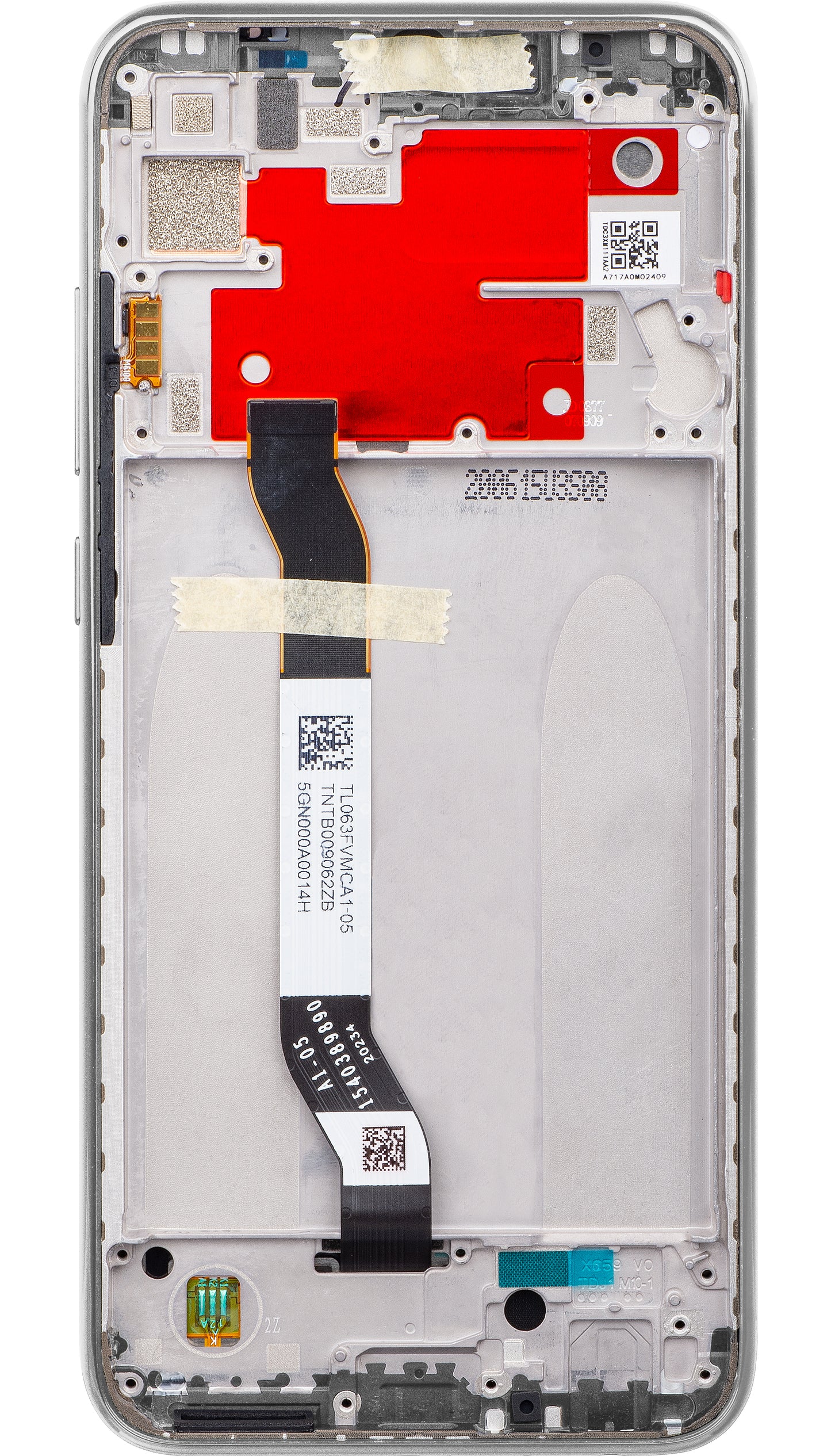 Xiaomi Redmi Note 8T Zaslon na dotik z okvirjem, srebrn (Moonlight White), servisni paket 5600020C3X00