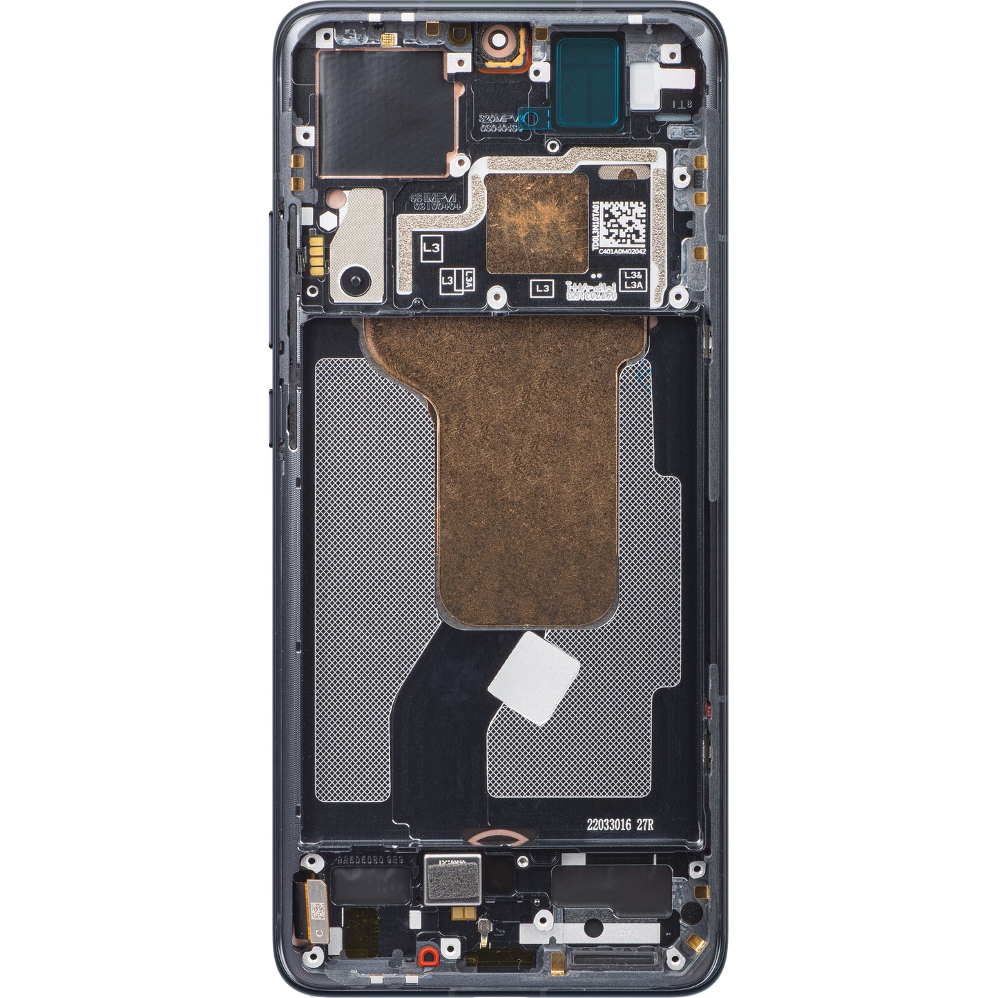 Xiaomi 12S / 12X / 12 Zaslon na dotik z okvirjem, črn, servisni paket 56000300L300