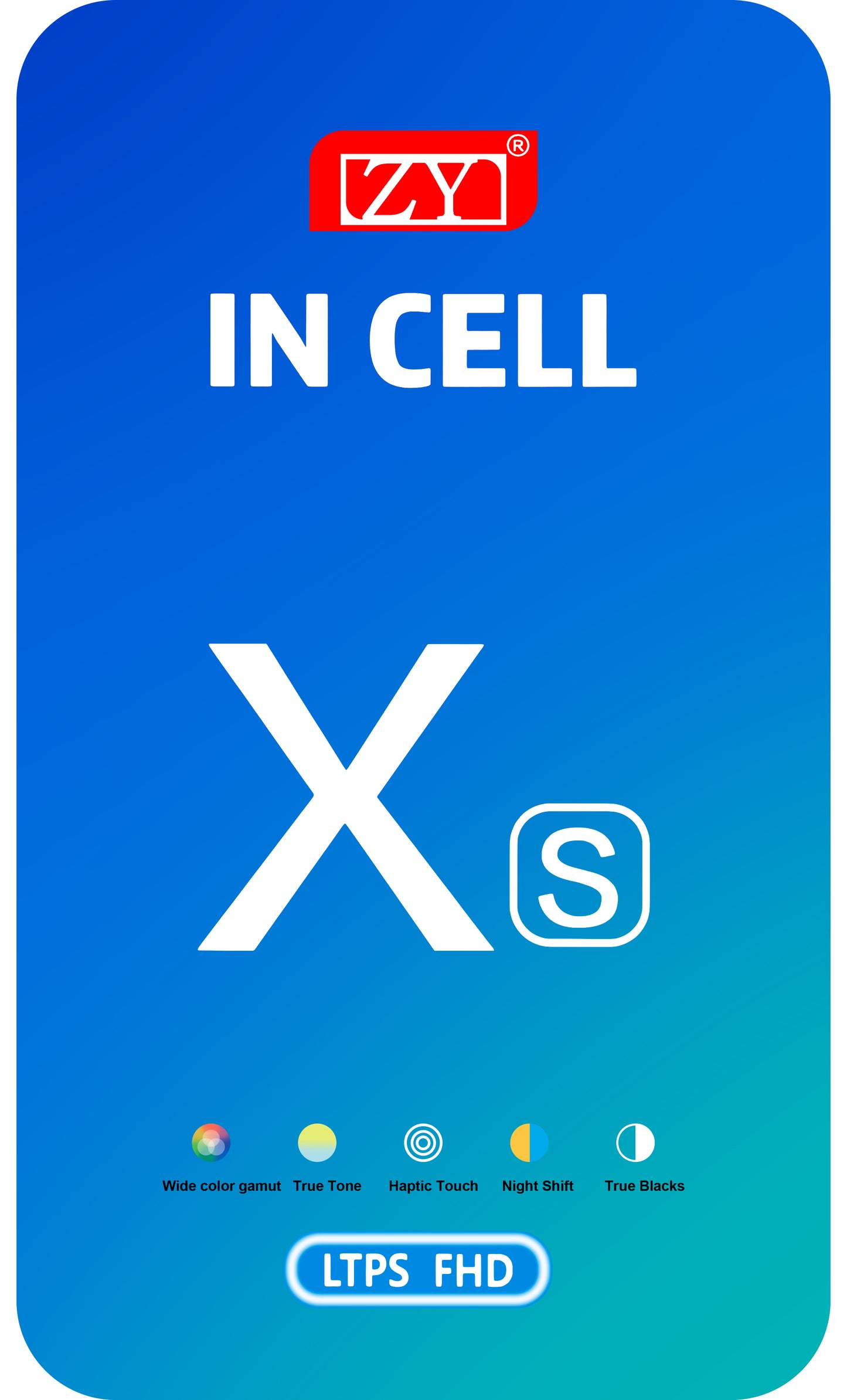 ZY zaslon na dotik za Apple iPhone XS, z okvirjem, različica z vgrajenim zaslonom LCD, črn