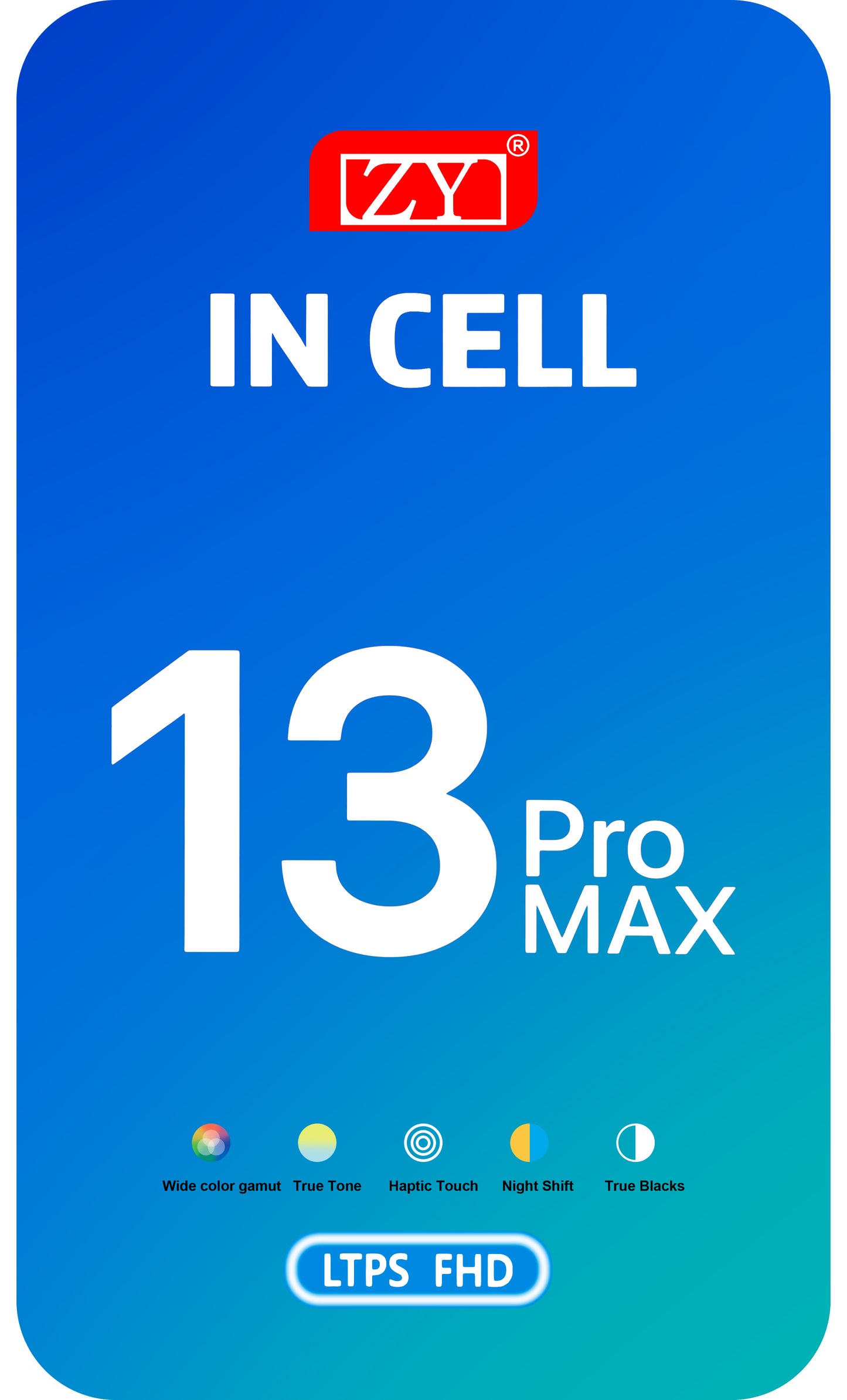 ZY zaslon na dotik za Apple iPhone 13 Pro Max, z okvirjem, v celici IC, premična različica LCD, črna