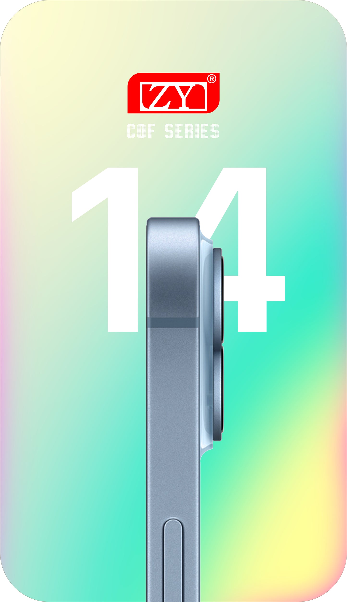 ZY zaslon na dotik za Apple iPhone 14, z okvirjem, v celici IC, premična različica LCD, črna