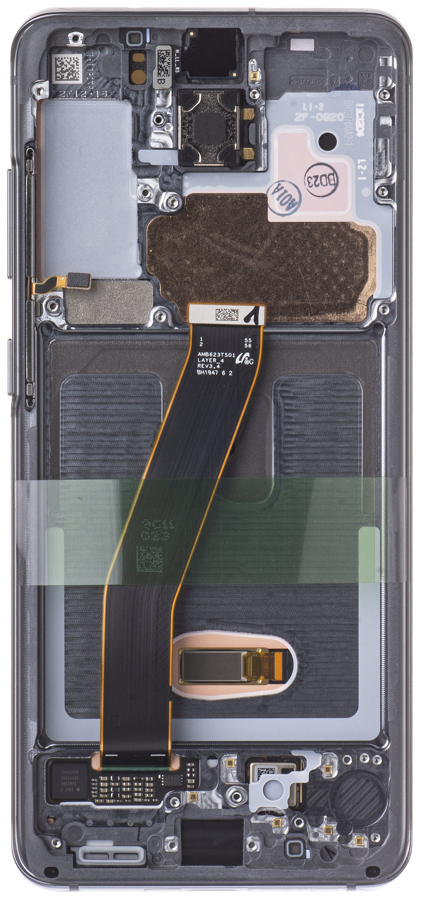 Samsung Galaxy Galaxy S20 5G G981 / S20 G980 zaslon na dotik, z okvirjem, siv, servisni paket GH82-22131A