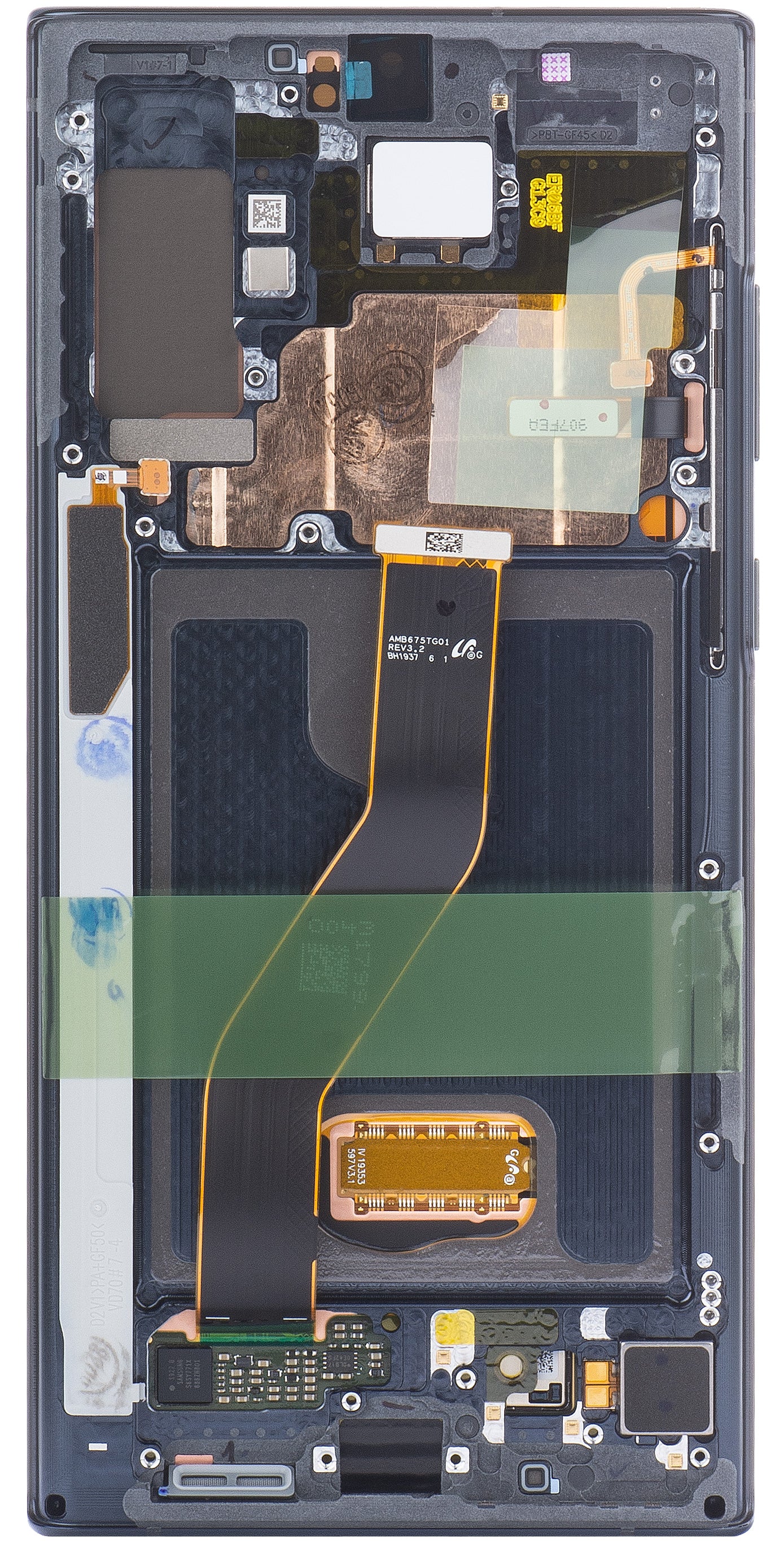 Samsung Galaxy Galaxy Note 10+ 5G N976 / Note 10+ N975 Zaslon na dotik, z okvirjem, črn (Aura Black), servisni paket GH82-20838A