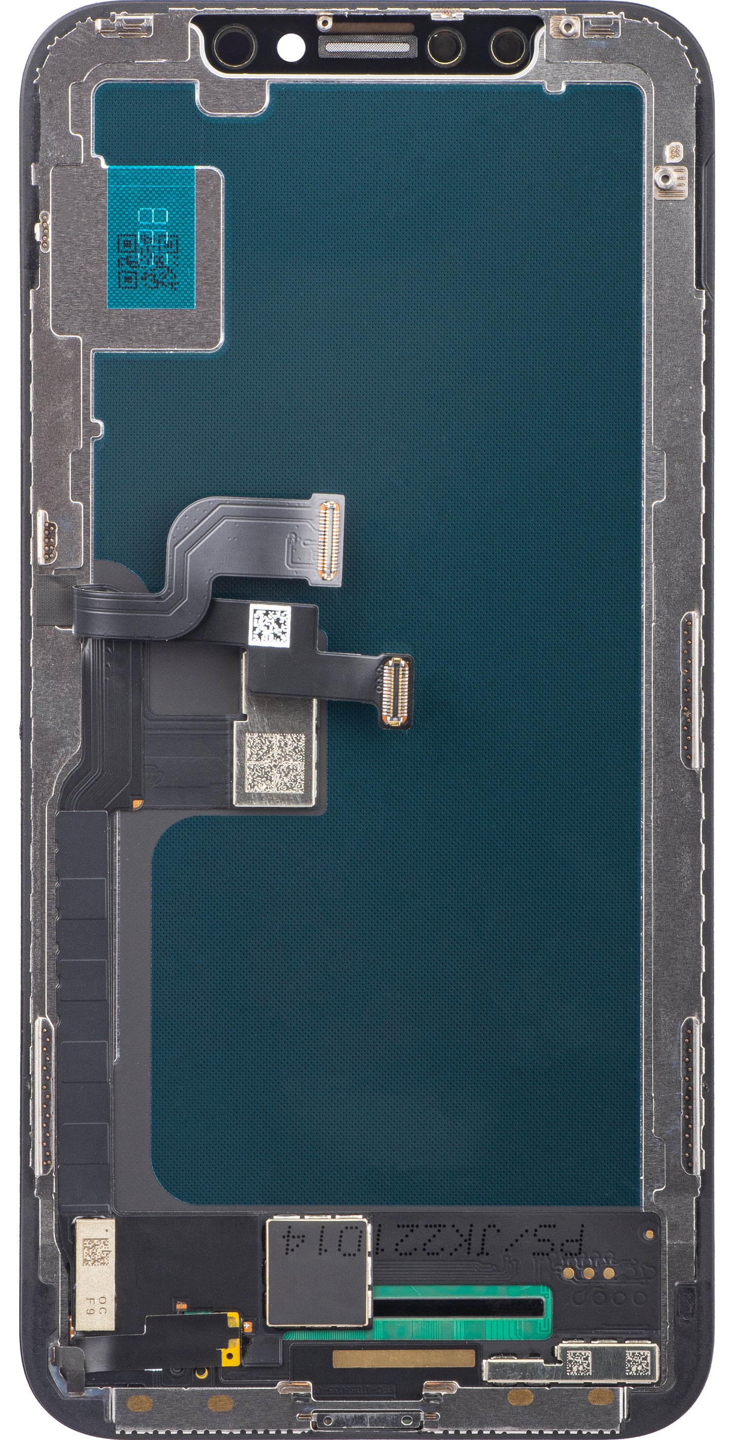 JK Zaslon na dotik za Apple iPhone X, z okvirjem, različica z vgrajenim zaslonom LCD, črn