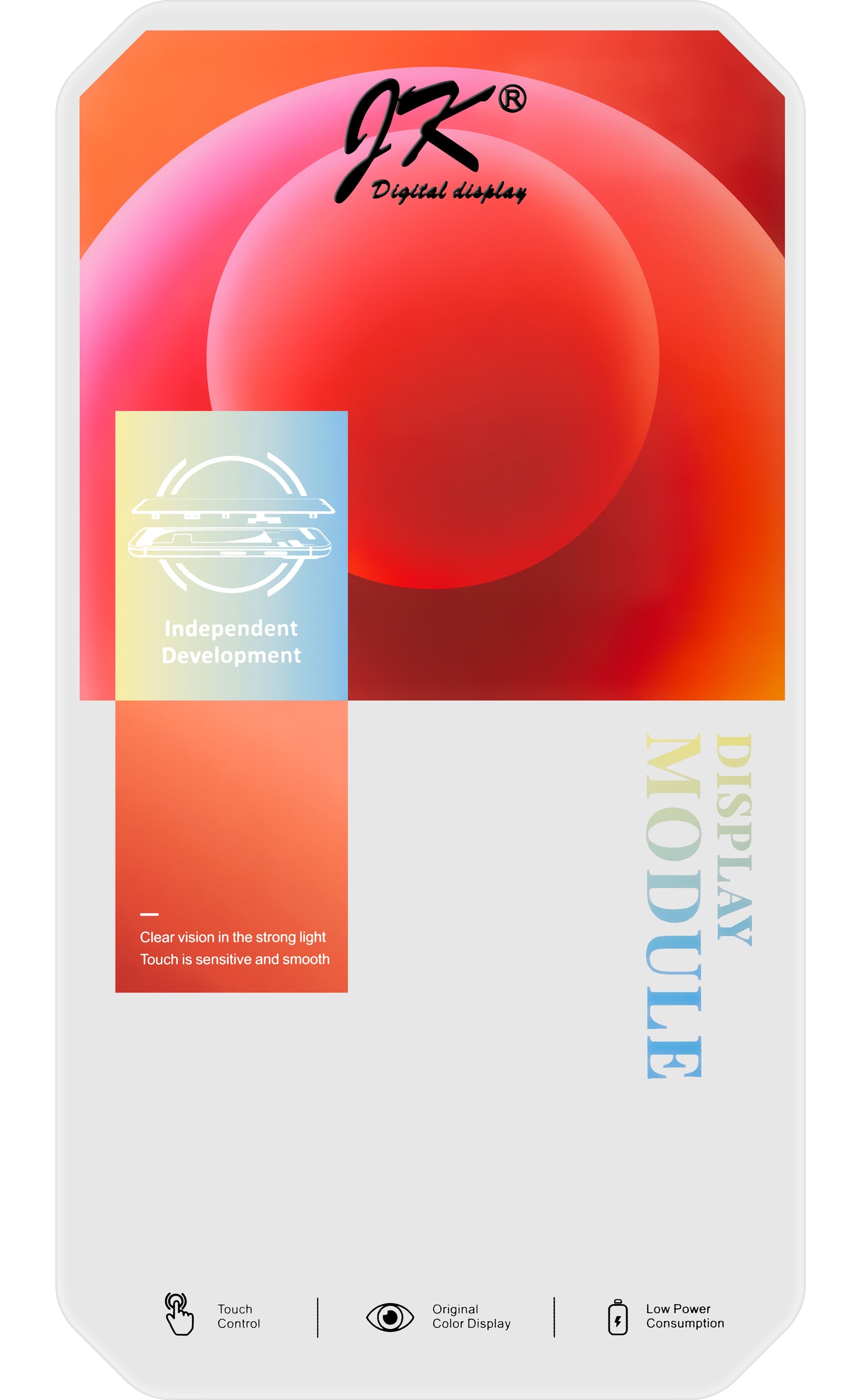 JK Zaslon na dotik za Apple iPhone XR, z okvirjem, izvedba LCD v celici, črn