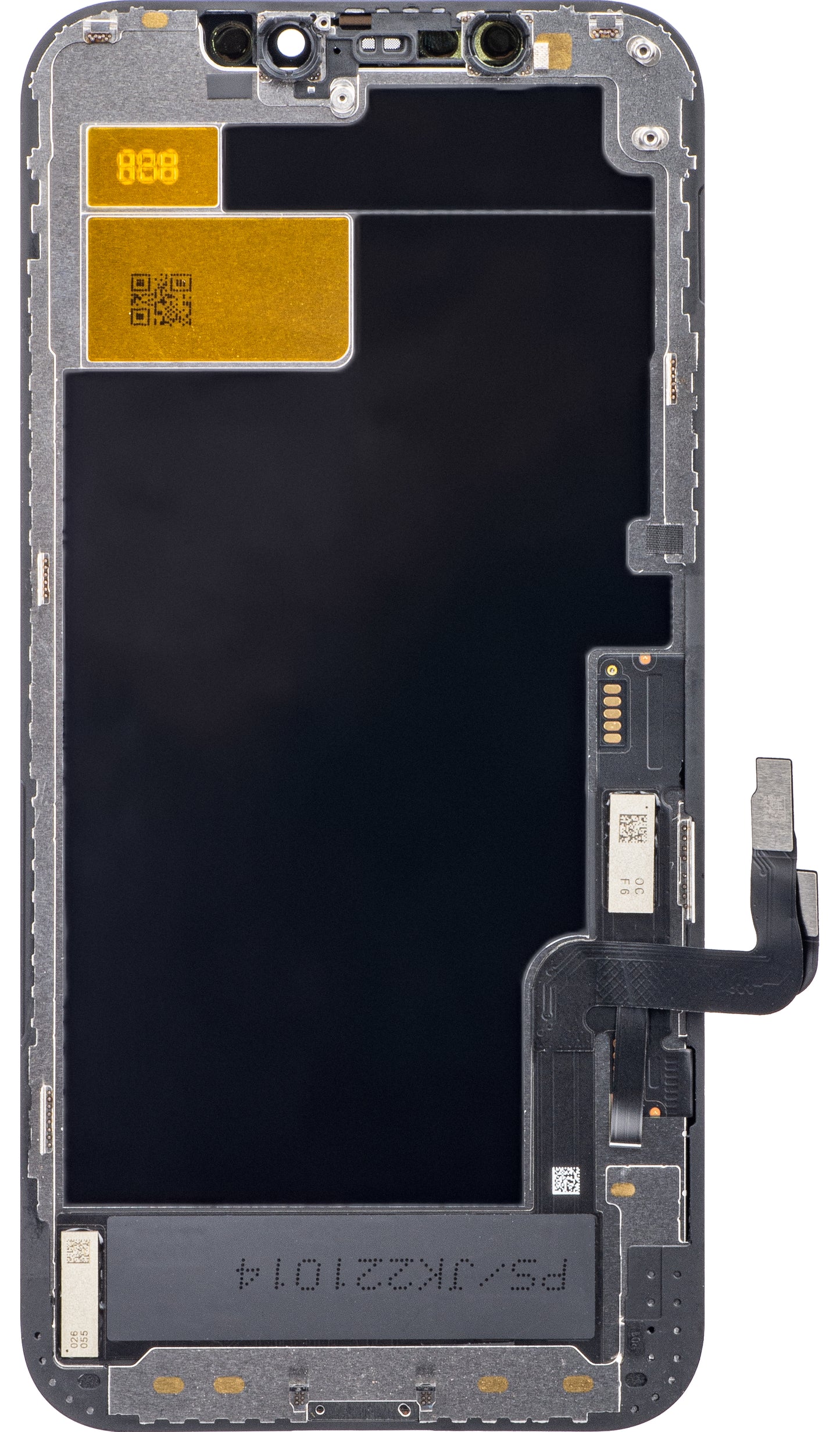 Zaslon s Touchscreenom JK za Apple iPhone 12 / 12 Pro, z okvirjem, LCD In-Cell IC Movable različica, črn.