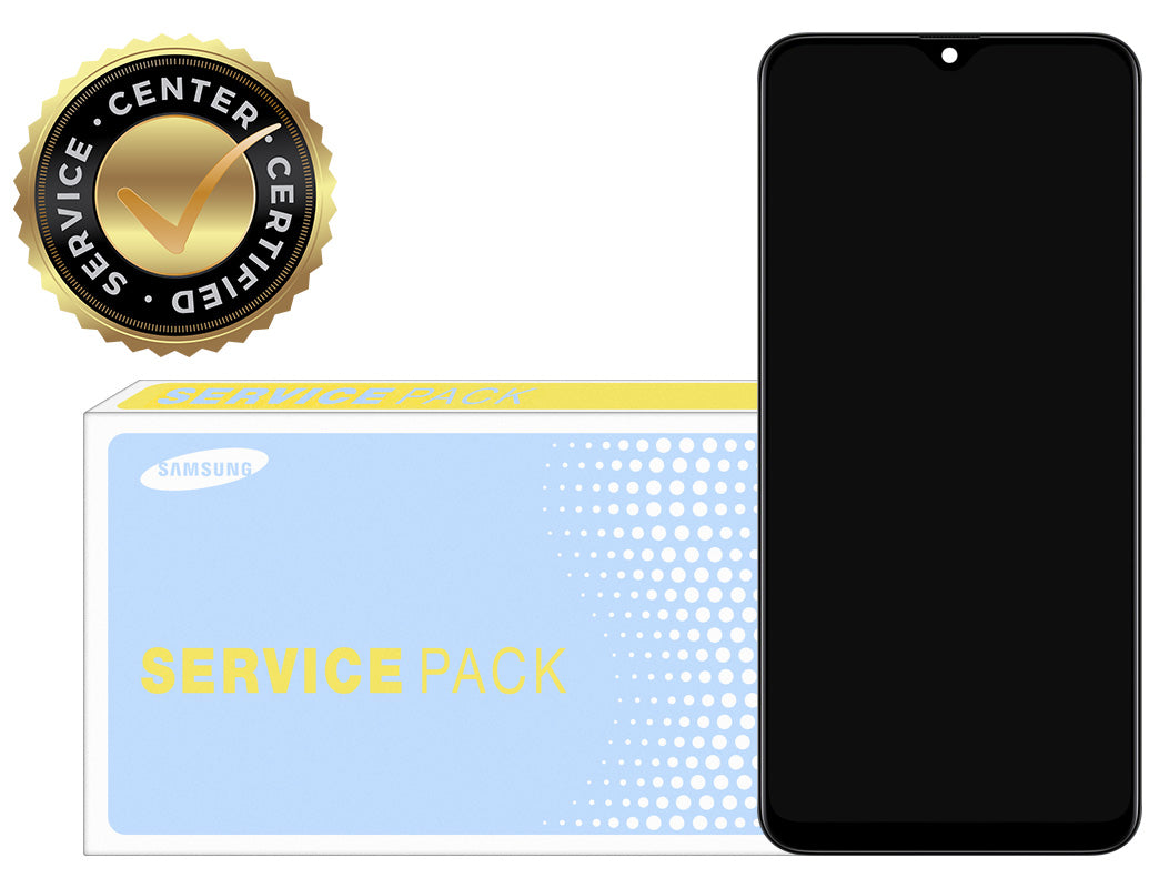 Samsung Galaxy Galaxy A30s A307 Zaslon na dotik, z okvirjem, črn, servisni paket GH82-2111190A