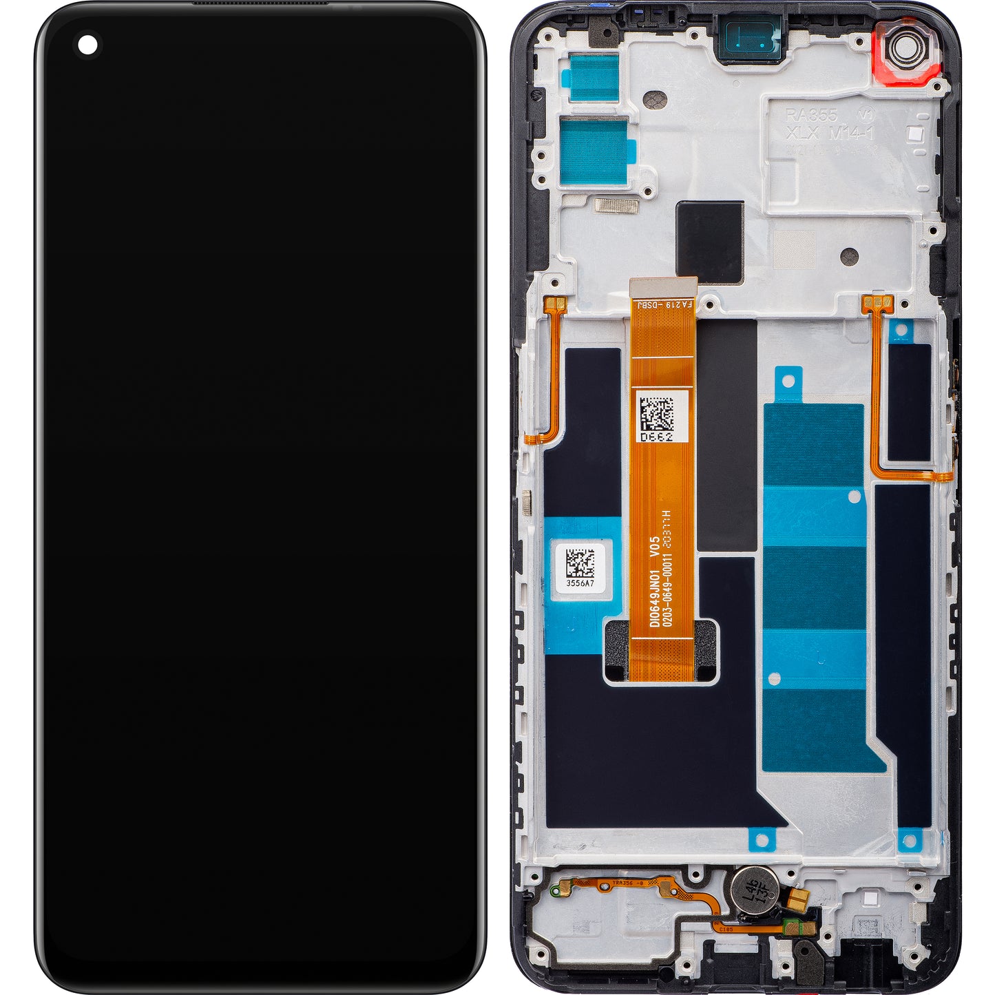 Realme 7 5G zaslon na dotik Realme 7 5G, z okvirjem, črn, servisni paket 4904747