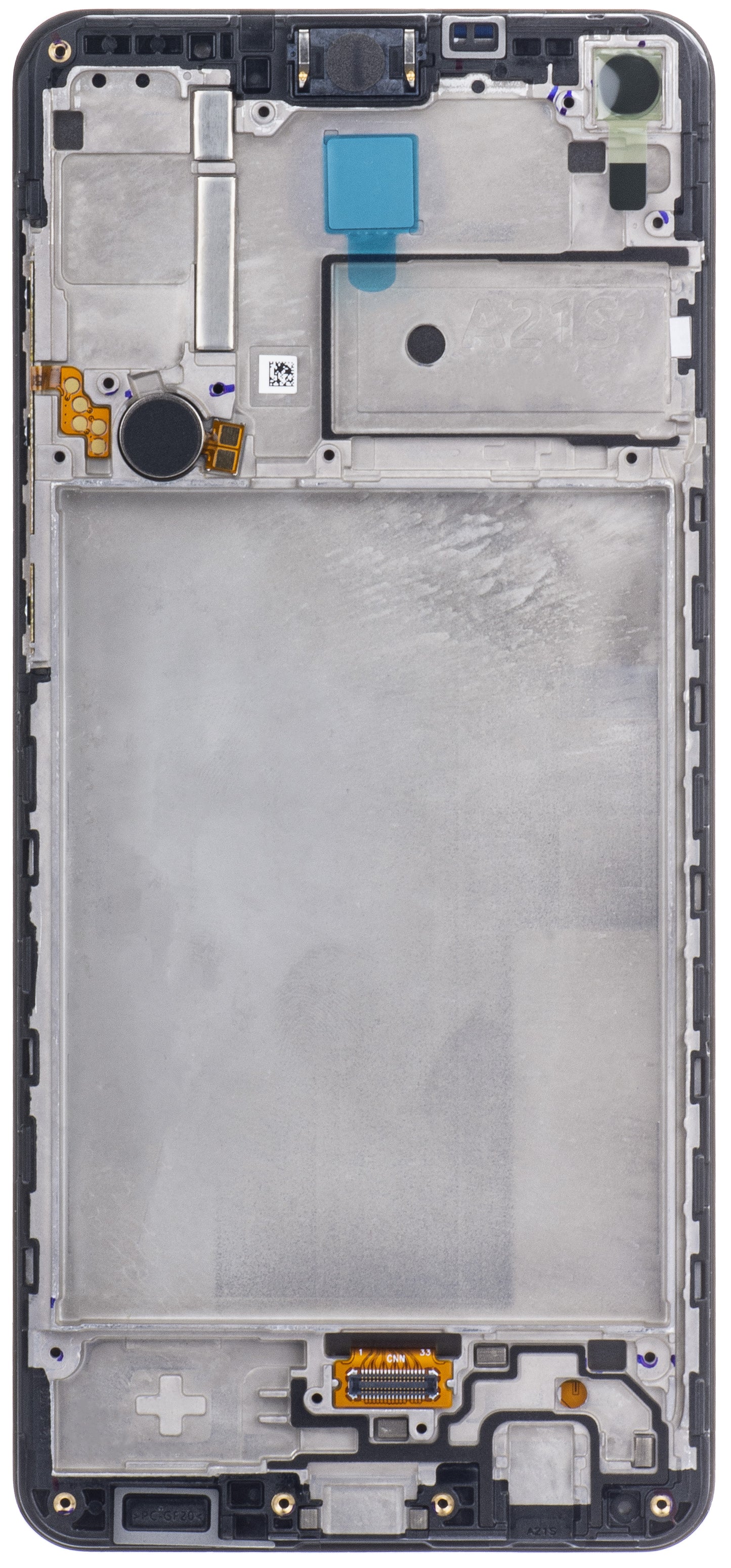 Samsung Galaxy Galaxy A21s A217 Zaslon na dotik z okvirjem, črn, servisni paket GH82-22988A