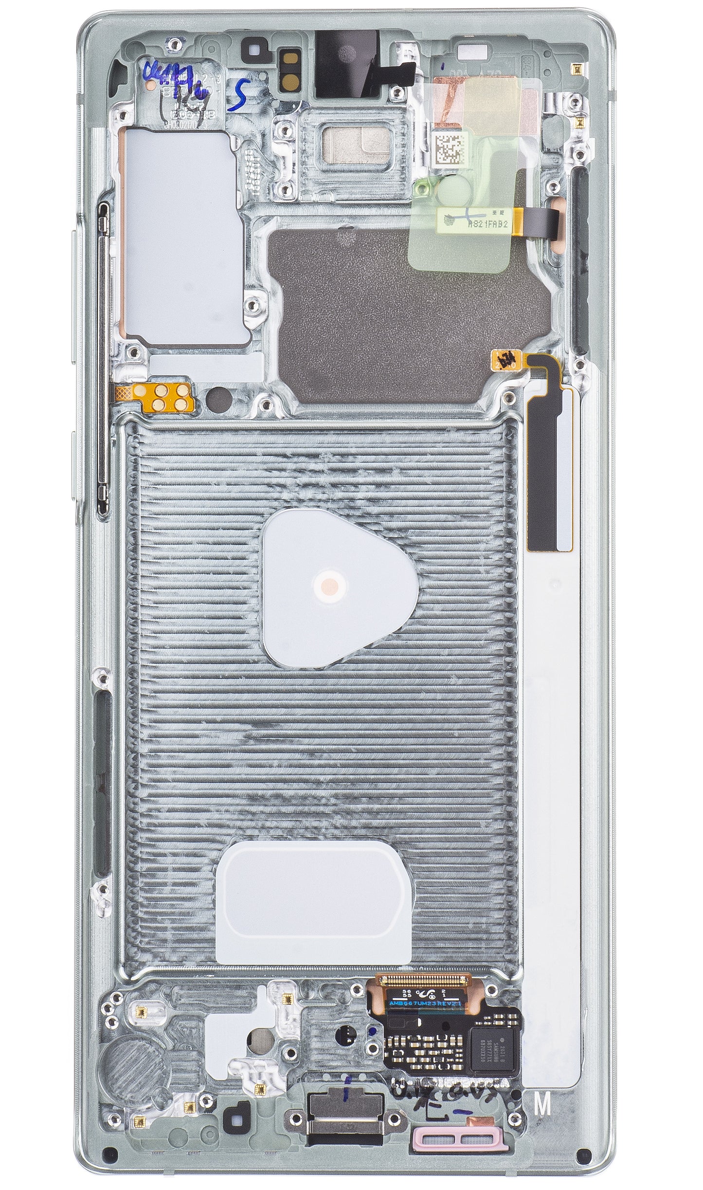 Zaslon na dotik Samsung Galaxy Note 20 5G N981 / Note 20 N980, z okvirjem, zelen, servisni paket GH82-23495C