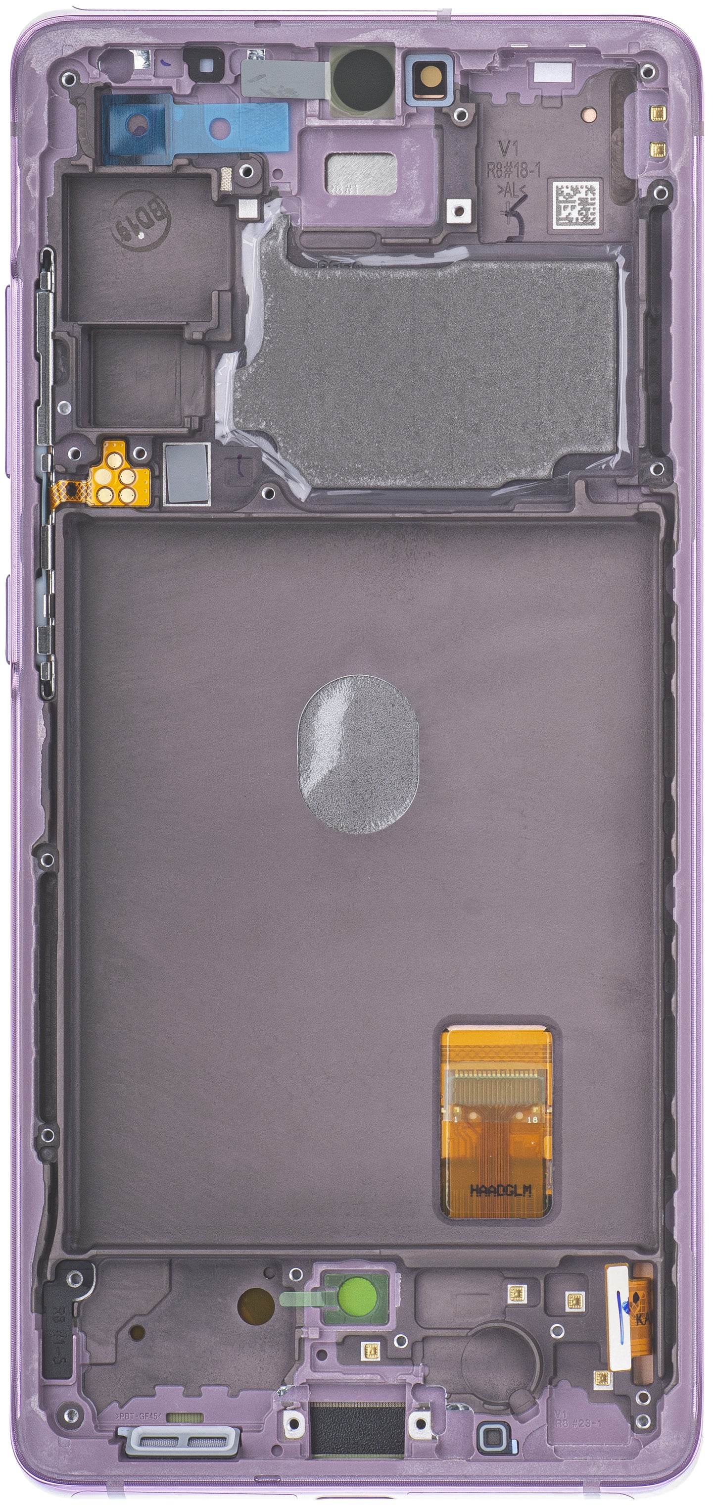 Touchscreen Display Samsung Galaxy S20 FE G780, with Frame, Purple, Service Pack GH82-24219C