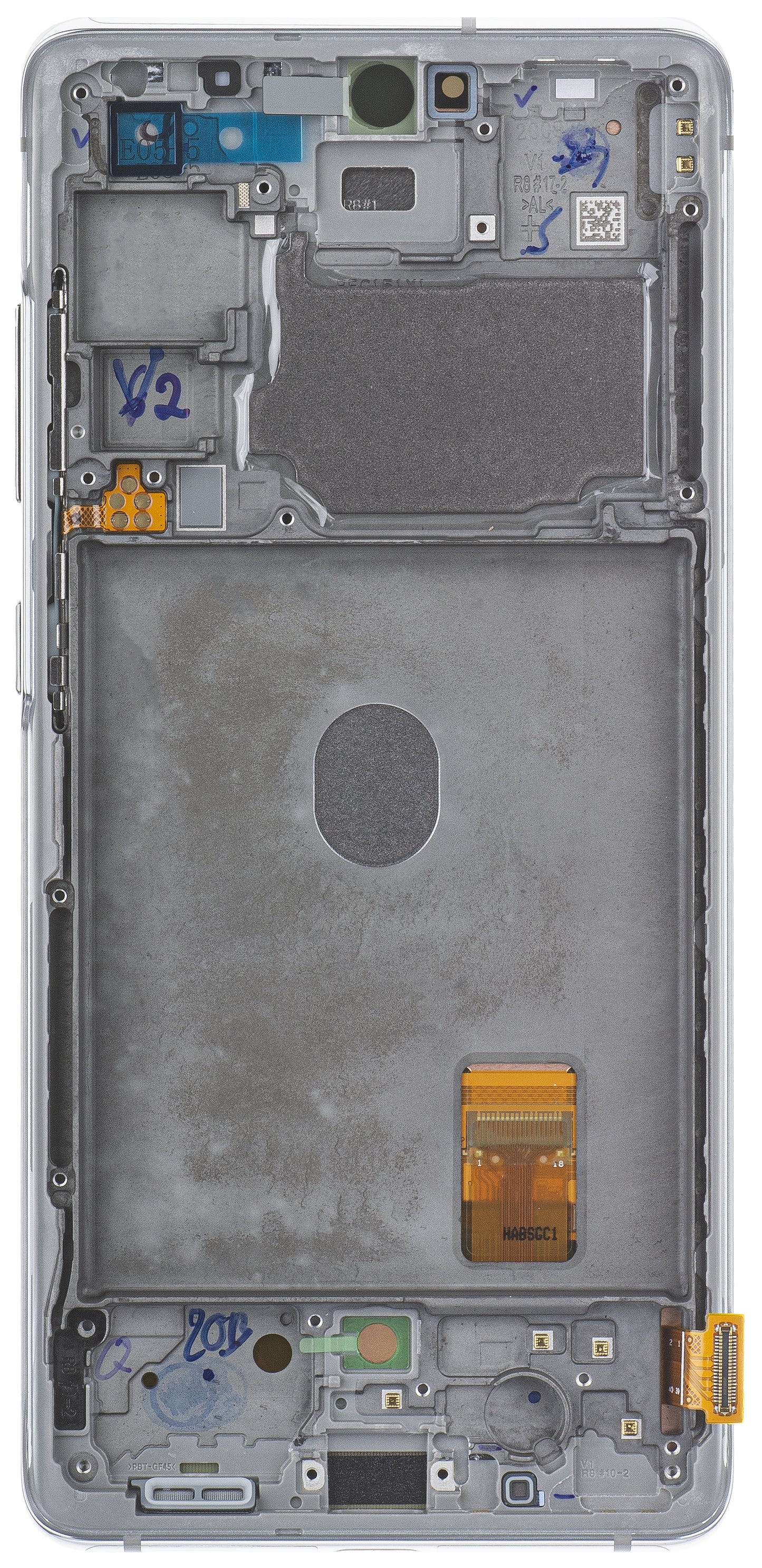 Samsung Galaxy Galaxy S20 FE G780 zaslon na dotik z okvirjem, bel, servisni paket GH82-24220B