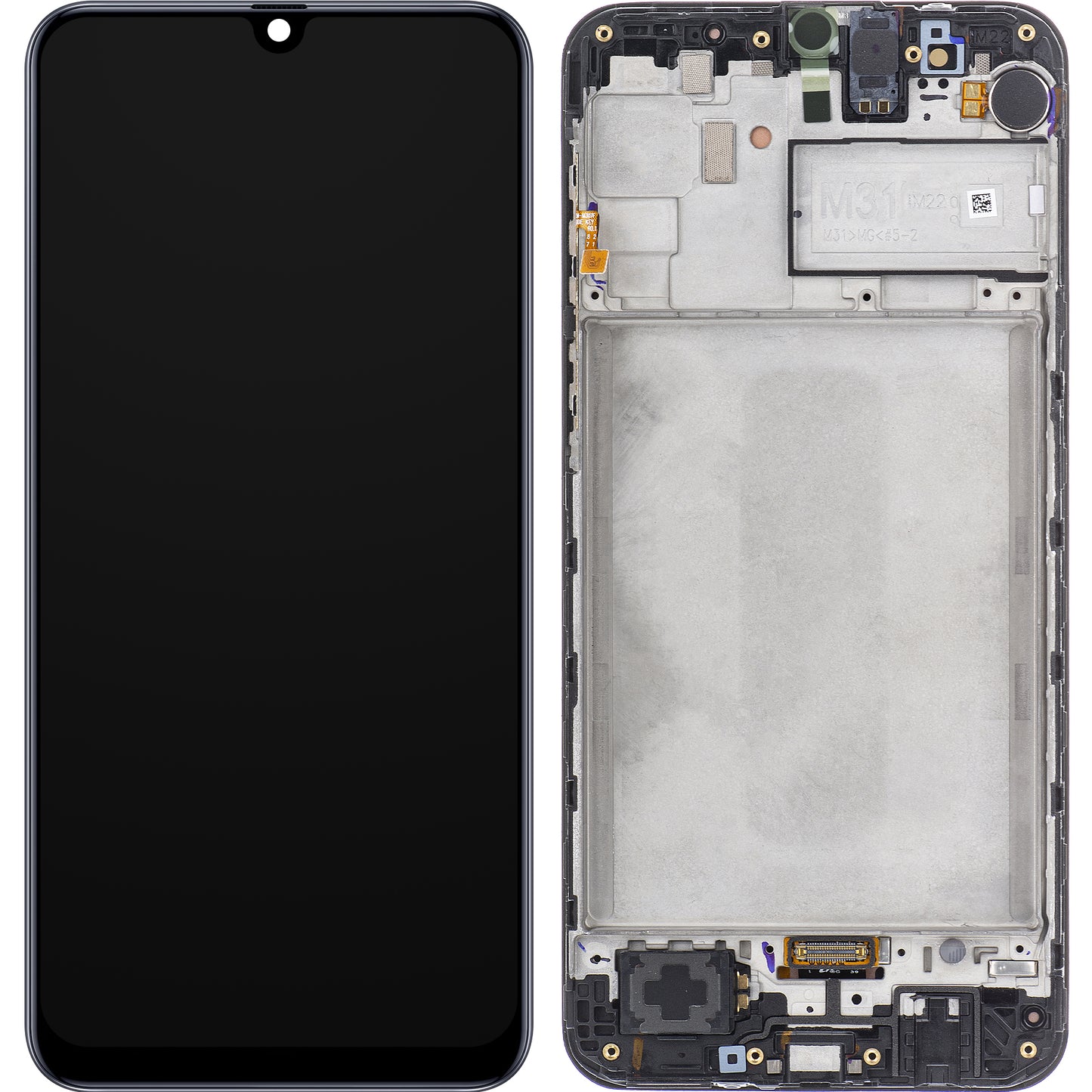 Zaslon na dotik Samsung Galaxy M31 M315, z okvirjem, črn, servisni paket GH82-22405A