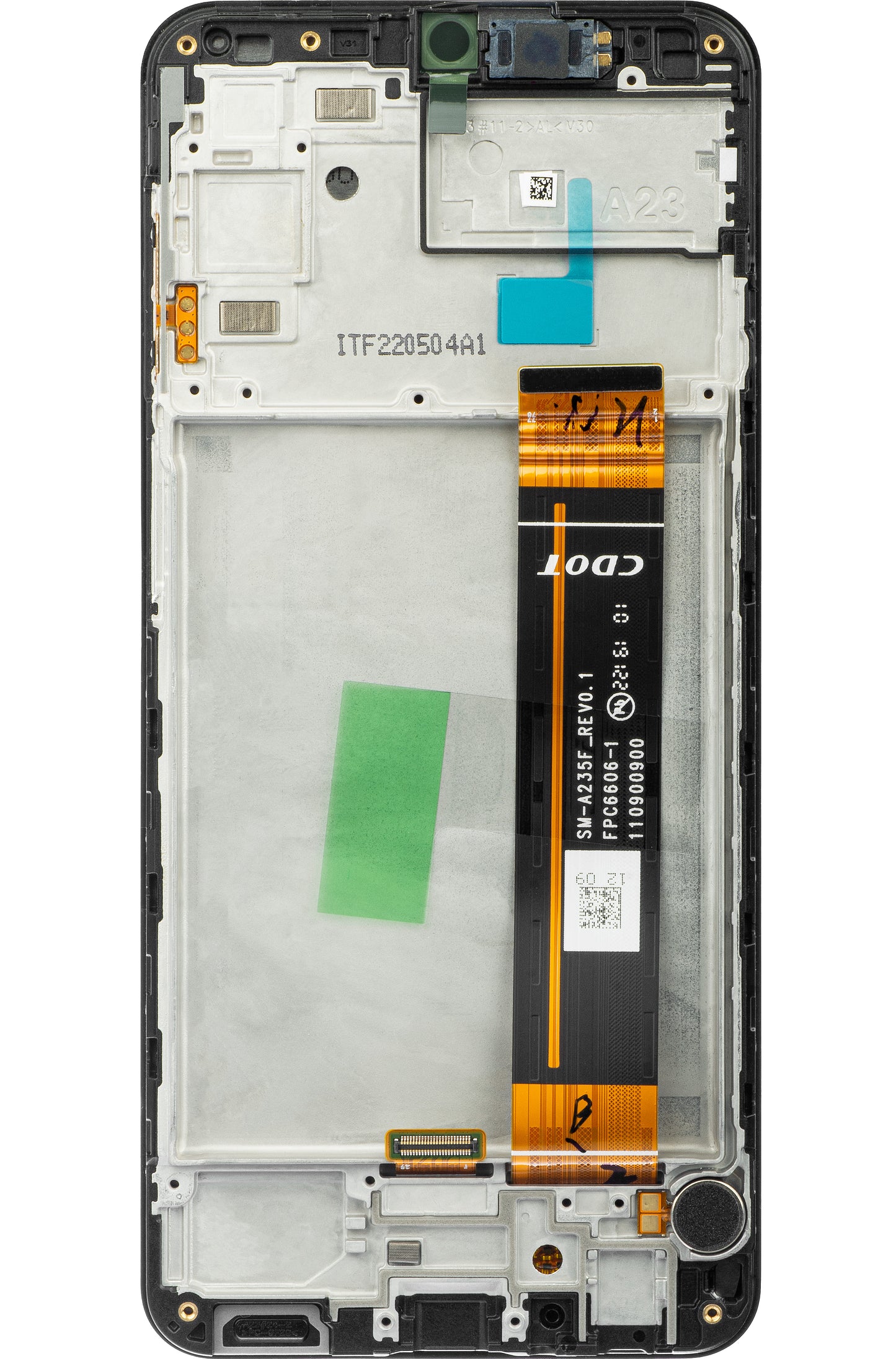 Samsung Galaxy Galaxy A23 A235 Zaslon na dotik z okvirjem, črn, servisni paket GH82-28563A