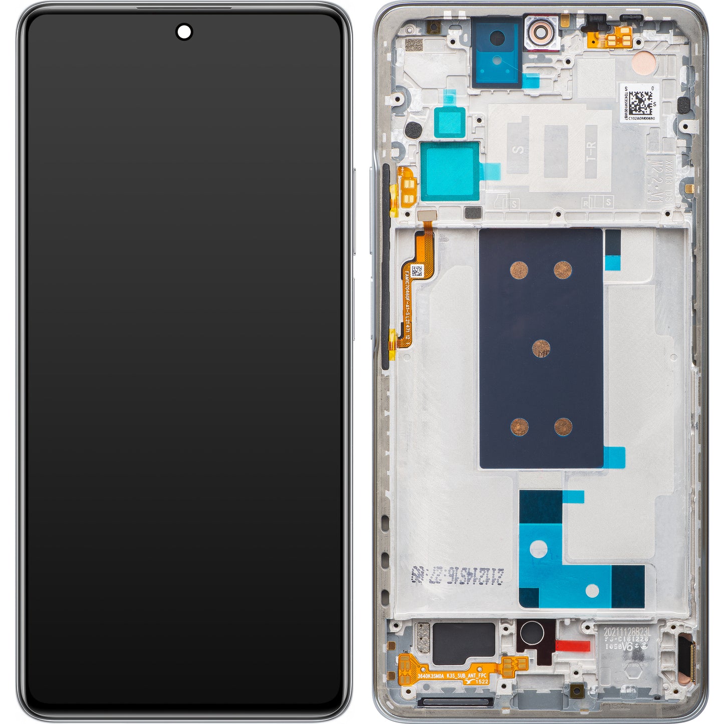Xiaomi 11T zaslon na dotik, z okvirjem, srebrn, servisni paket 560003K11R00