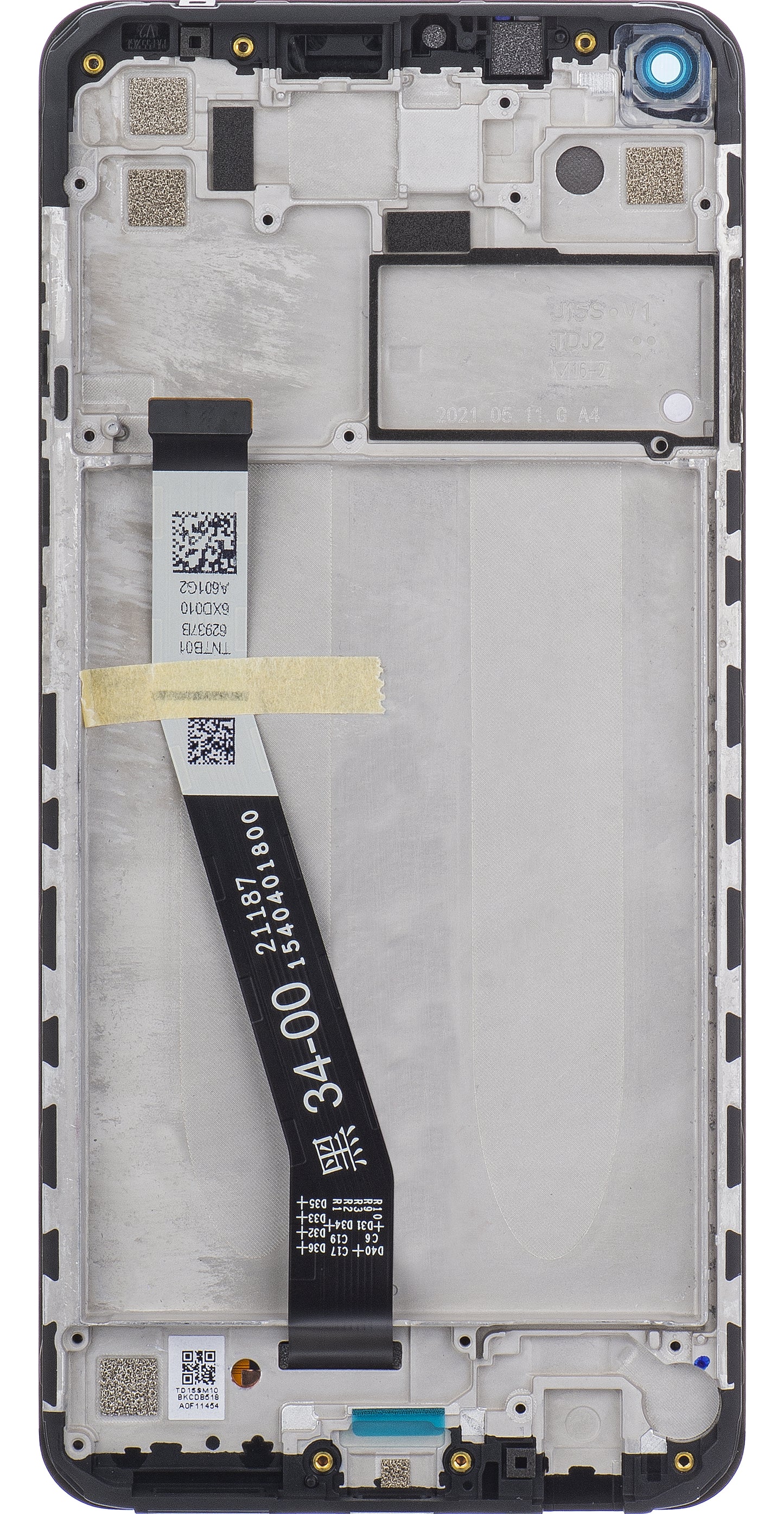 Xiaomi Redmi Note 9 Zaslon na dotik, z okvirjem, črn, servisni paket 560003J15S00