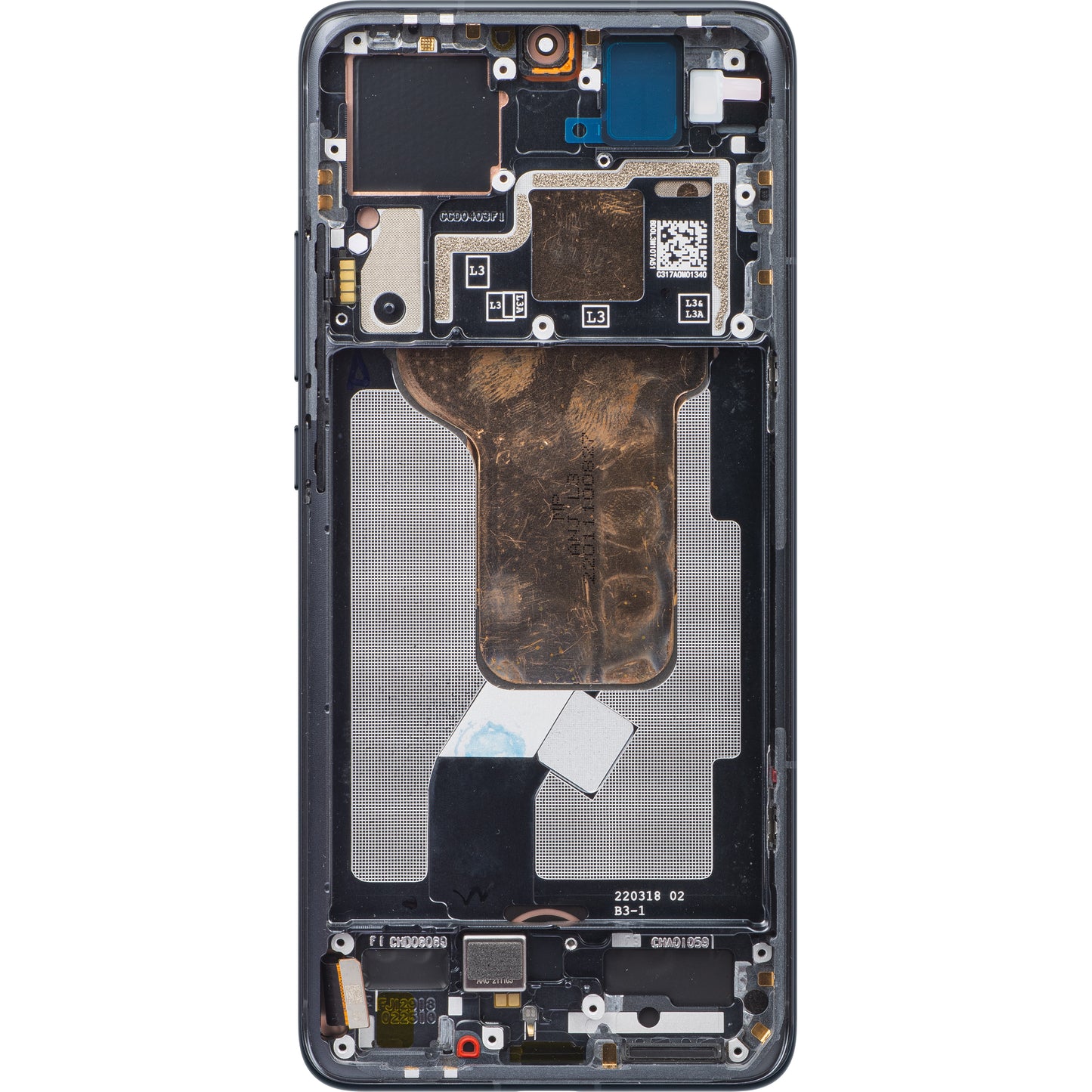 Zaslon s Touchscreenom Xiaomi 12S / 12X / 12, z okvirjem, siv, Service Pack 5600030L3A00