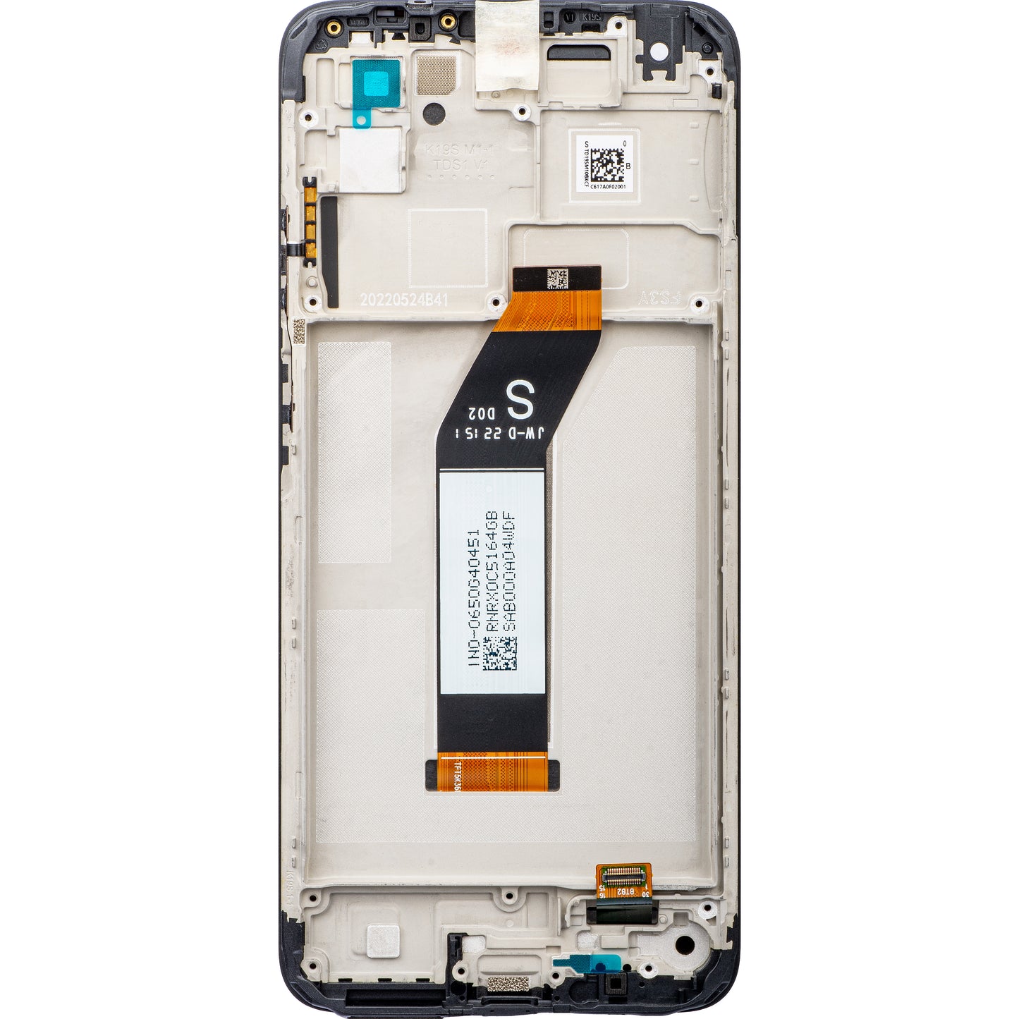 Touchscreen Display Xiaomi Redmi 10 2022, with Frame, Carbon Gray, Service Pack 560001K19S00