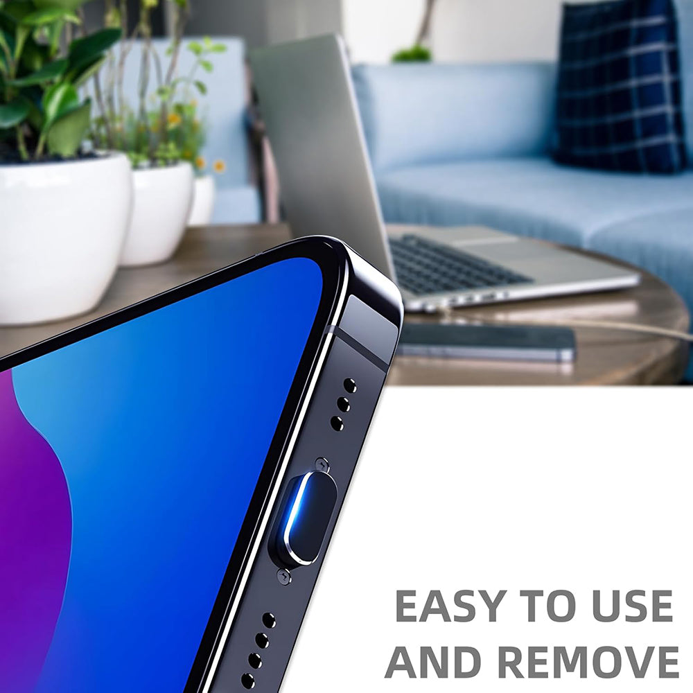 Zaščitni zamašek proti prahu za telefon Techsuit AD1, USB-C, komplet 4 kosi, črna