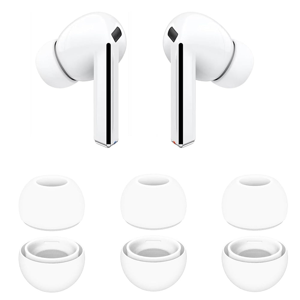 Ušesni čepki Techsuit ET3 za Samsung Galaxy Buds3 Pro, Velikost S / M / L, Beli