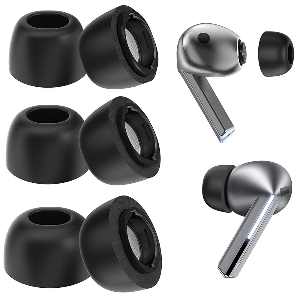 Čepki Techsuit ET3 za Samsung Galaxy Buds3 Pro, Velikost S / M / L, Črni