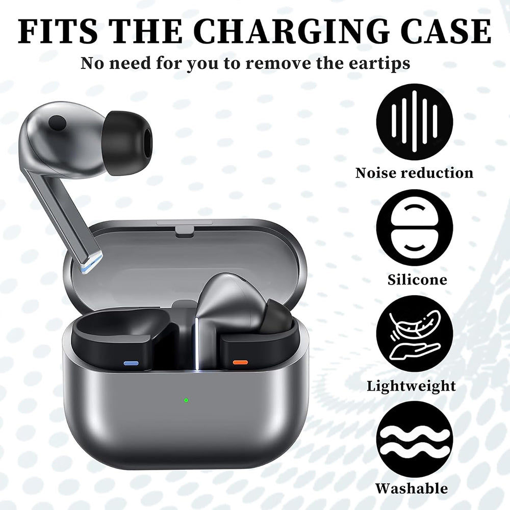 Čepki Techsuit ET3 za Samsung Galaxy Buds3 Pro, Velikost S / M / L, Črni