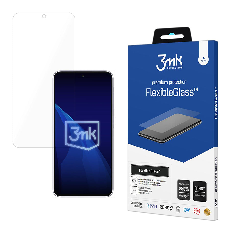 Zaščitna folija za zaslon 3MK FlexibleGlass za Samsung Galaxy A37 5G, fleksibilno steklo, polno lepilo
