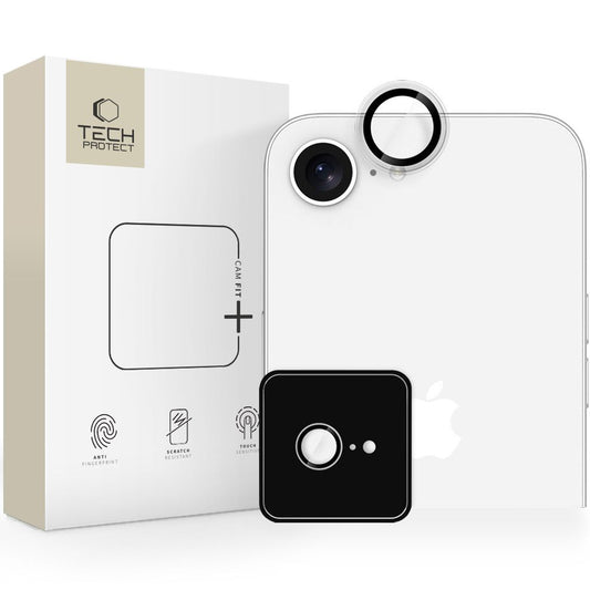 Zaščitna folija za zadnjo kamero Tech-Protect CamRing Fit+ za Apple iPhone 16e, Kaljeno steklo
