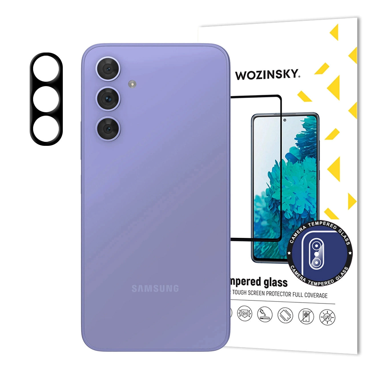 Zaščitna folija za zadnjo kamero WZK za Samsung Galaxy S25 S931, kaljeno steklo, črna