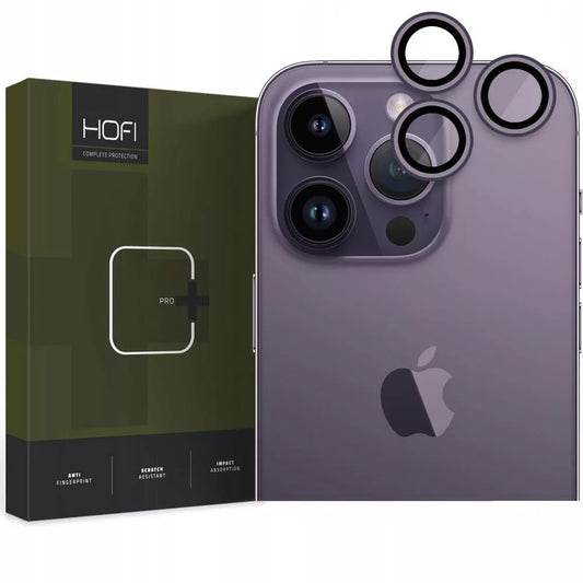Zaščitna folija za zadnjo kamero Tech-Protect CamRing Fit+ za Apple iPhone 14 Pro Max / 14 Pro, Kaljeno steklo, Vijolična