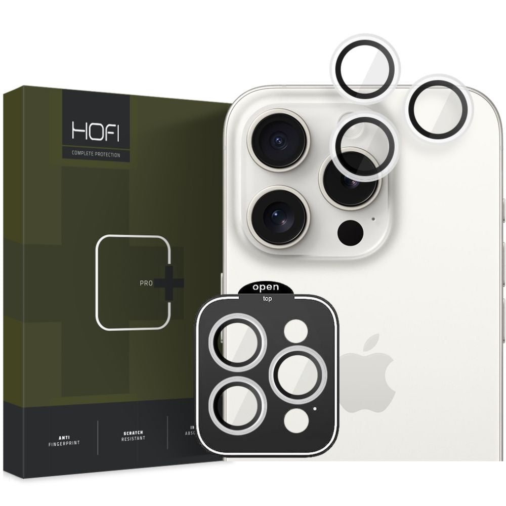 HOFI CamRing PRO+ Zaščitna folija za zadnjo kamero za Apple iPhone 15 Pro Max / 15 Pro, zaščiteno steklo