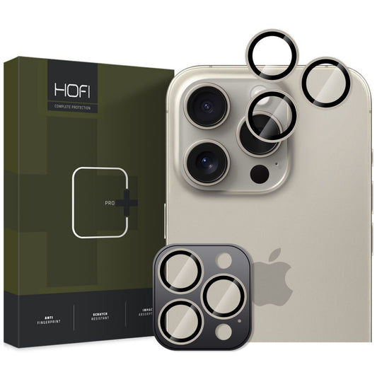Zaščitna folija za fotoaparat HOFI CamRing PRO+ za Apple iPhone 16 Pro Max / 16 Pro, zaščitena s steklom, siva