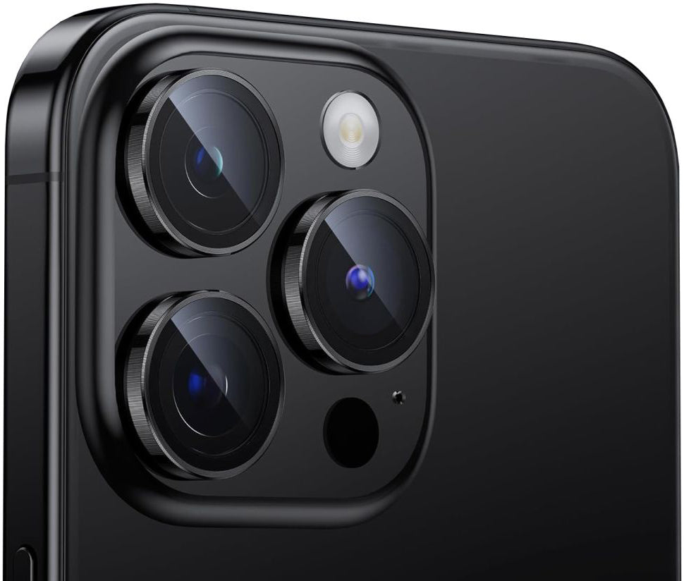 Zaščitna folija za zadnjo kamero Tech-Protect CamRing PRO+ za Apple iPhone 14 Pro Max / 14 Pro, Kaljeno steklo, Črna