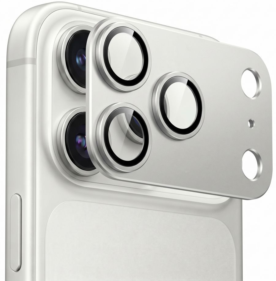 Zaščitna folija za zadnjo kamero Tech-Protect CamFull Fit+ za Apple iPhone 18 Pro, kaljeno steklo, srebrna