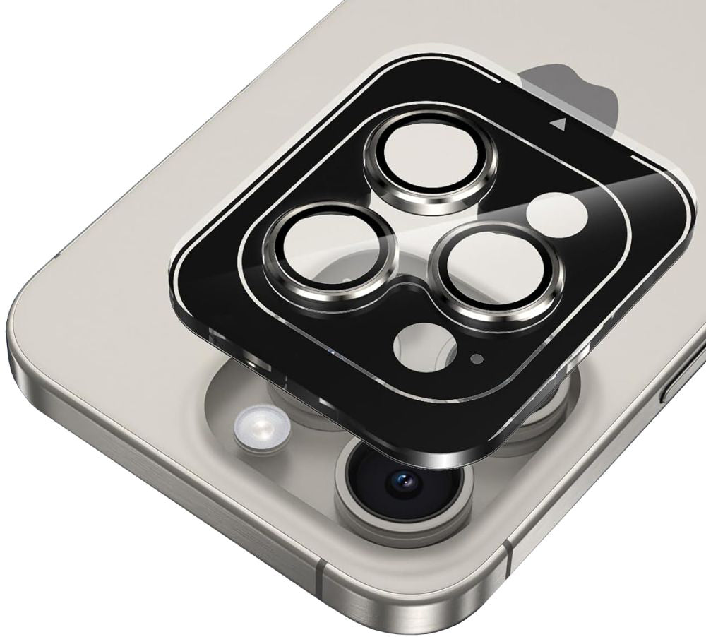 Zaščitna folija za zadnjo kamero Tech-Protect CamRing PRO+ za Apple iPhone 14 Pro Max / 14 Pro, Kaljeno steklo, Črna