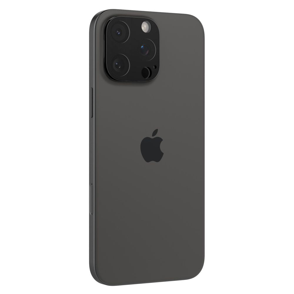 Spigen Optik Zaščitna folija za zadnjo kamero za Apple iPhone 15 Pro Max / 15 Pro, zaščita stekla, polno lepilo, komplet 2 kosa, črna AGL05273