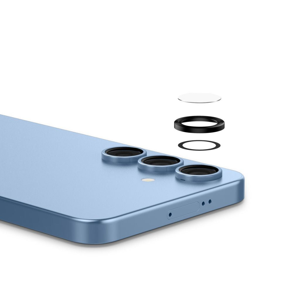 Zaščitna folija za zadnjo kamero Spigen GlastR EZ FIT Optik Pro HD za Samsung Galaxy S25+ S936, Kaljeno steklo, Set 2 kosa, Črna AGL09088