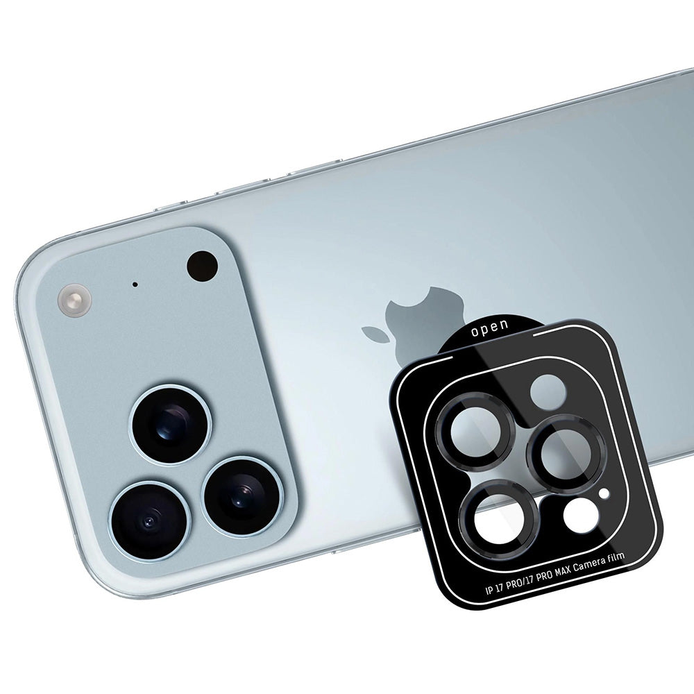 Zaščitna folija za zadnjo kamero 3MK Protection Pro za Apple iPhone 17 Pro Max / 17 Pro, Kaljeno steklo, Črna
