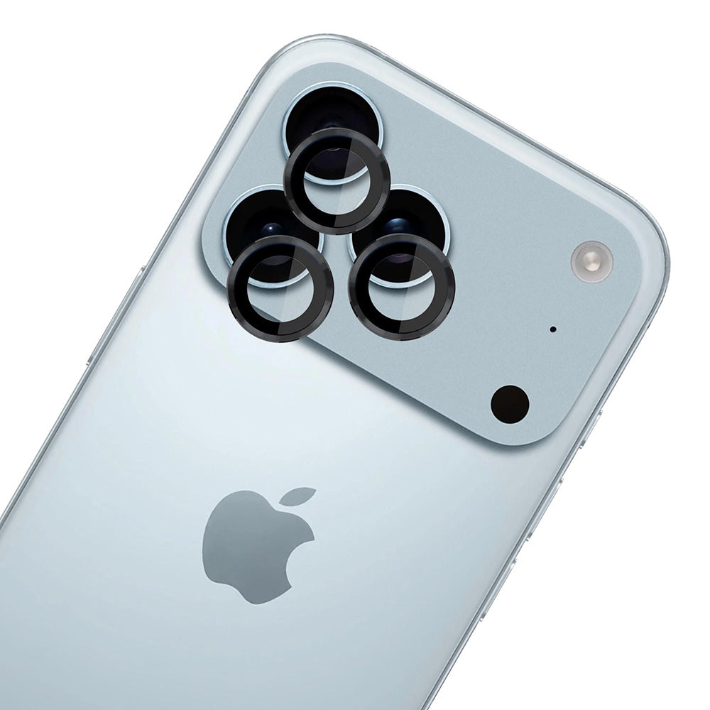 Zaščitna folija za zadnjo kamero 3MK Protection Pro za Apple iPhone 17 Pro Max / 17 Pro, Kaljeno steklo, Črna