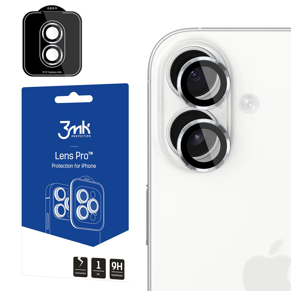 Zaščitna folija za zadnjo kamero 3MK Protection Pro za Apple iPhone 17, Kaljeno steklo, Srebrna