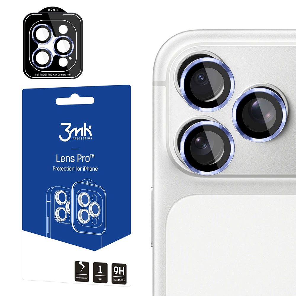 Zaščitna folija za zadnjo kamero 3MK Protection Pro za Apple iPhone 18 Pro / 18 Pro Max, kaljeno steklo, modra