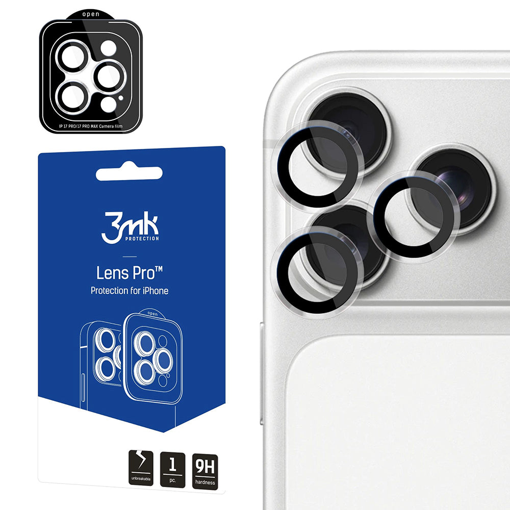 Zaščitna folija za zadnjo kamero 3MK Protection Pro za Apple iPhone 18 Pro / 18 Pro Max, kaljeno steklo, prozorna