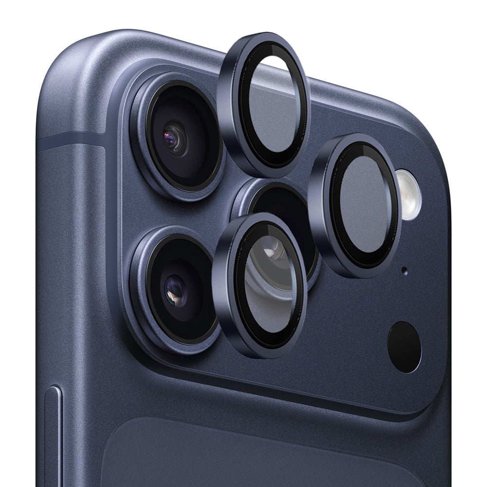 Zaščitna folija za zadnjo kamero Blueo Metal Frame za Apple iPhone 17 Pro Max / 17 Pro, Kaljeno steklo, Temno modra
