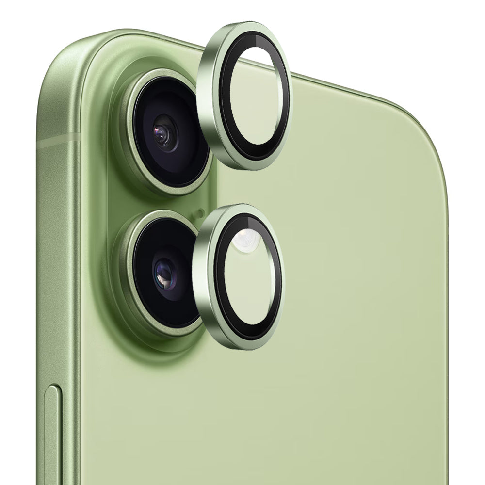 Zaščitna folija za zadnjo kamero Blueo Metal Frame za Apple iPhone 17, Kaljeno steklo, Zelena