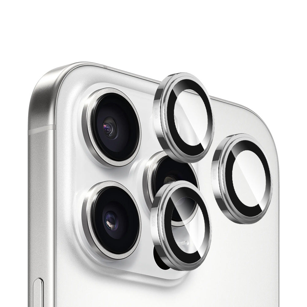 Zaščitna folija za zadnjo kamero Blueo Sapphire Crystal za Apple iPhone 16 Pro Max / 16 Pro, kaljeno steklo, srebrna